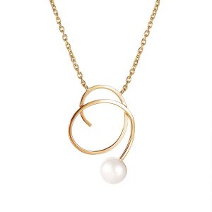 Efva Attling “Little Curly Pearly Necklace Gold”