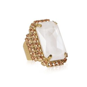 Caroline Svedbom “Alexa Ring Gold / Electric White Combo” – Ring