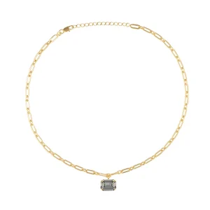 Caroline Svedbom”Mini Lydia Necklace Gold / Black Diamond”Halsband
