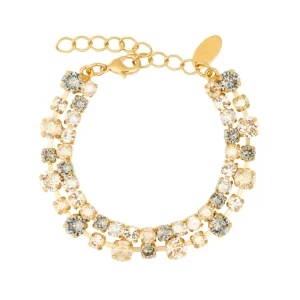 Caroline Svedbom “Mini Pomona Bracelet Gold / Black Golden Combo” – Armband