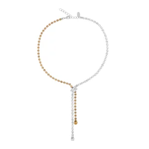 Caroline Svedbom “Yvette Necklace Rhodium / Topaz Combo” – Halsband