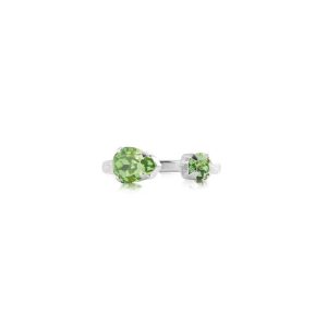 Caroline Svedbom “Amelia Ring Rhodium  / Recreated Peridot” – Ring