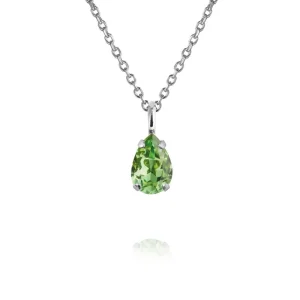 Caroline Svedbom ” Amelia Necklace Rhodium / Recreated Peridot” – Halsband