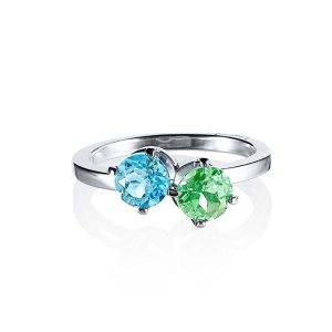 Efva Attling “The Sea & I Ring Green Sapphire/Topaz”