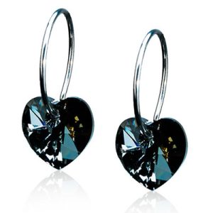 Blomdahl “Heart Black Diamond” – Örhängen