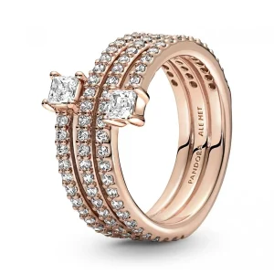 Pandora “Triple Spiral Ring Rosé” – Ring
