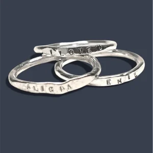 2-4mm Namnring Silver