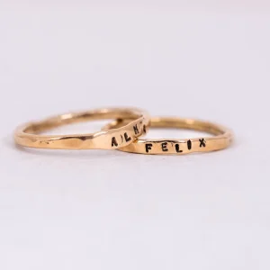 2 mm namnring 18K guld