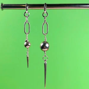 2.0 Helsilvrigt hängande örhänge