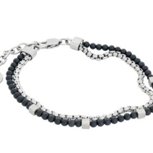 By Billgren”Tunt Stålarmband, Onyx” – Armband