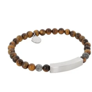 By Billgren “Beadsarmband, Gravyr, Brun/Stål” – Armband