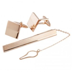 Set “Slipshållare & Manschettknappar Rosé” – DaCapo