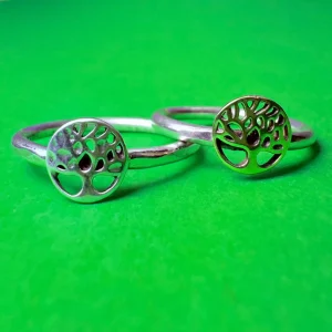 2mm Lilla livets träd ring