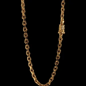 Ankarlänk Halsband 4mm - 18K Guldpläterad