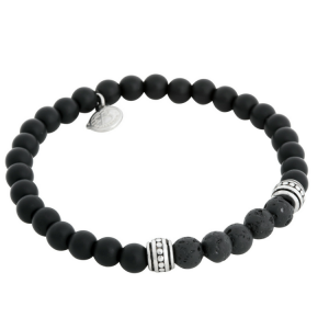 By Billgren “Beadsarmband Lavasten/onyx, Svart” – Armband