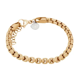 By Billgren”Stållänk Länk/Kulor Guld” – Armband