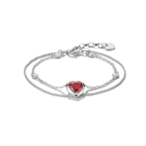 Thomas Sabo “Elyndra Hjärta Dubbelradigt Armband Silver” – Armband