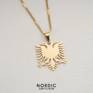 Albanska Örn Halsband - Guld/Silver