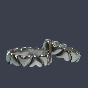 Alliansring med hjärtan - silver