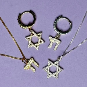 Berlock - Glittrigt Chai och davidsstjärna