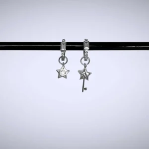 Celestial key - silverörhängen
