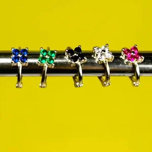 Glamour flower hoops