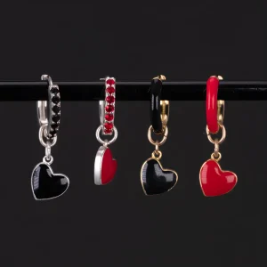 Flaming Hearts Örhängen