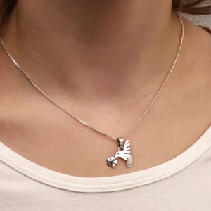 REA | Barnsmycke Bird and Flower Berlock, silver