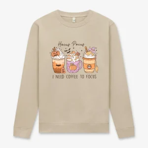 Hocus Pocus I Need Coffee To Focus – Unisex Halloween Tröja