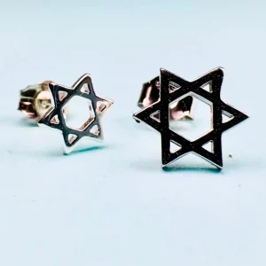 Davidstjärna stiftörhänge