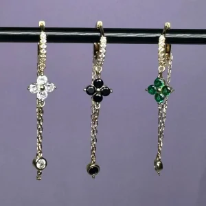 Örhänge - Guldig Glamour blomma