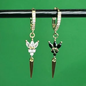 Örhängen - Guldig Glamour lång nit