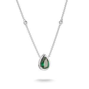 Thomas Sabo “Elyndra Smaragdgrön Droppe Silver” – Halsband