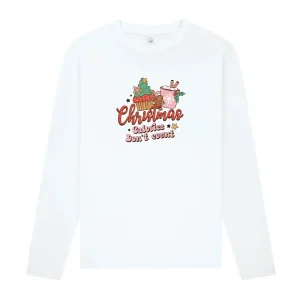 Christmas Calories Don’t Count Långärmad T-shirt Unisex – Perfekt för December