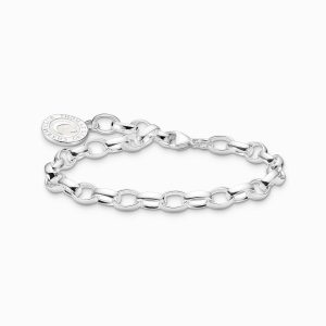 Thomas Sabo “Ledamot Charm-armband med vit Charmista Coin” – Armband
