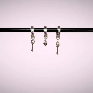 Lock my heart - silverörhängen