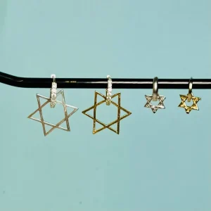 Örhänge - Davidsstjärna utan ögla