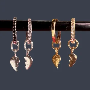 Örhängen - Små Kompishjärthalvor