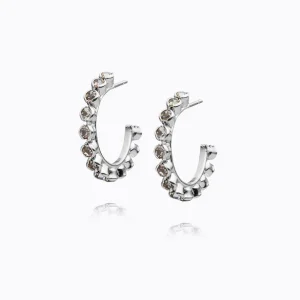 Siri Loop Earrings / Crystal Rhodium  – Caroline Svedbom