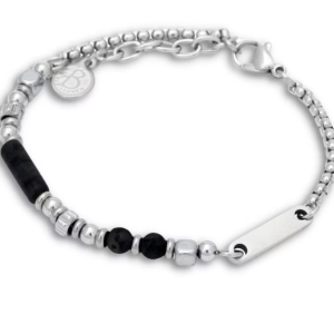By Billgren”Samir Stål Onyx” – Armband