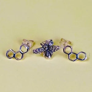 Stiftörhänge - Bi & honungskupa