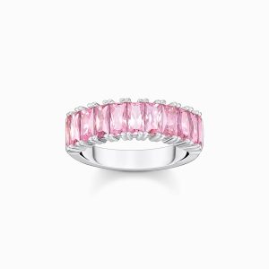 Thomas Sabo ” Rosa stenar pavé silver ” Ring