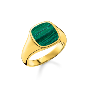 Ring “Classic Grön” Guld – Thomas Sabo