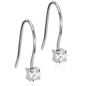 Blomdahl “NT Pendant Tiffany 4 mm cz white” Örhängen