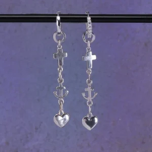 Tro, hopp & kärlek - Långt hängande örhänge