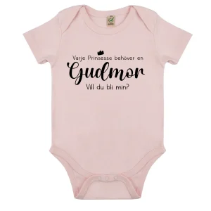 Varje Prinsessa behöver en Gudmor/Gudfar - Vill du bli min? Babybody Nyfödd