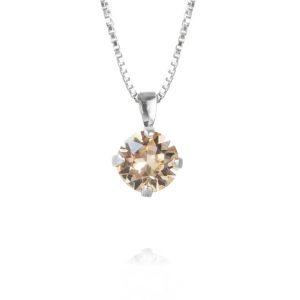 Halsband “Classic Petite Stud Necklace Rhodium – Silk” – Caroline Svedbom