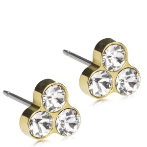 Blomdahl “GP Clover 8 mm Crystal” örhängen