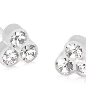 Blomdahl “MP Clover 6 mm Crystal” örhängen