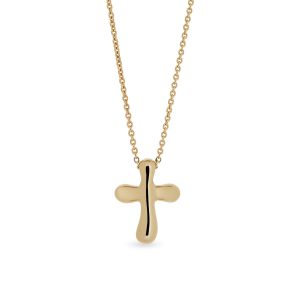 Vidal & Vidal “Cross Drop Necklace Goldplated” – Halsband
